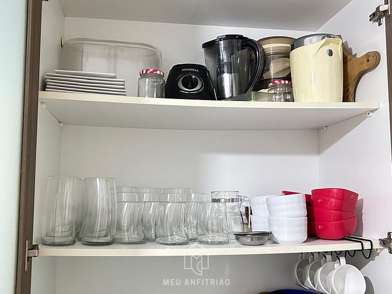 Apartamento 3 Habitaciones con Parrilla en Guarujá