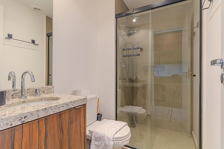 Studio for 2, balcony, leisure 200m from subway