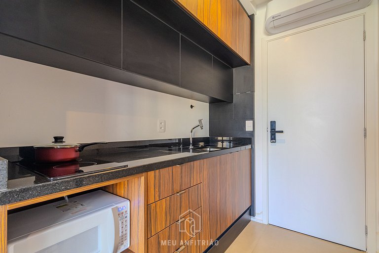 Studio for 2, balcony, leisure 200m from subway