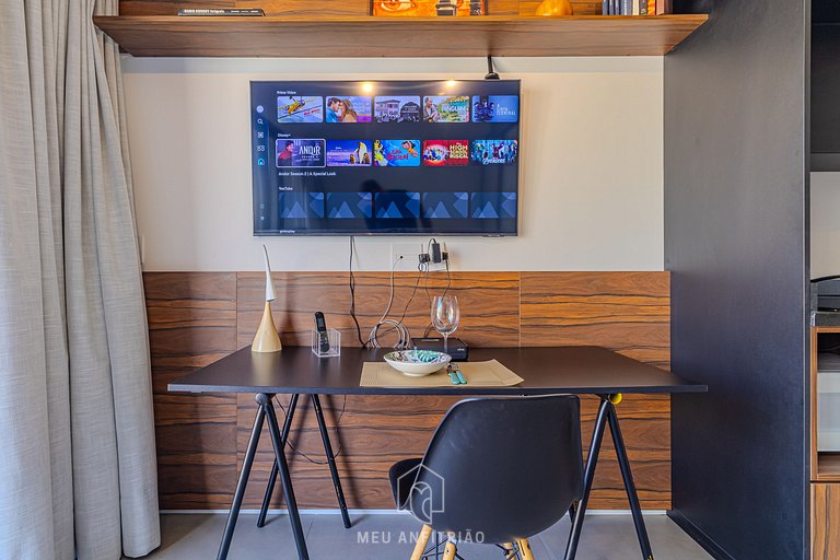 Studio for 2, balcony, leisure 200m from subway