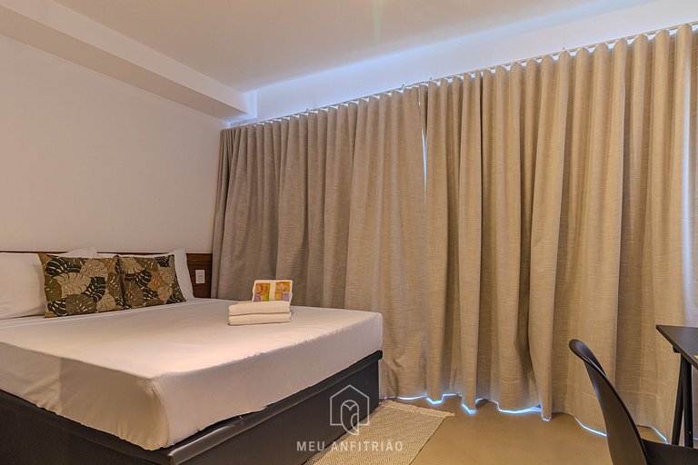 Studio for 2, balcony, leisure 200m from subway