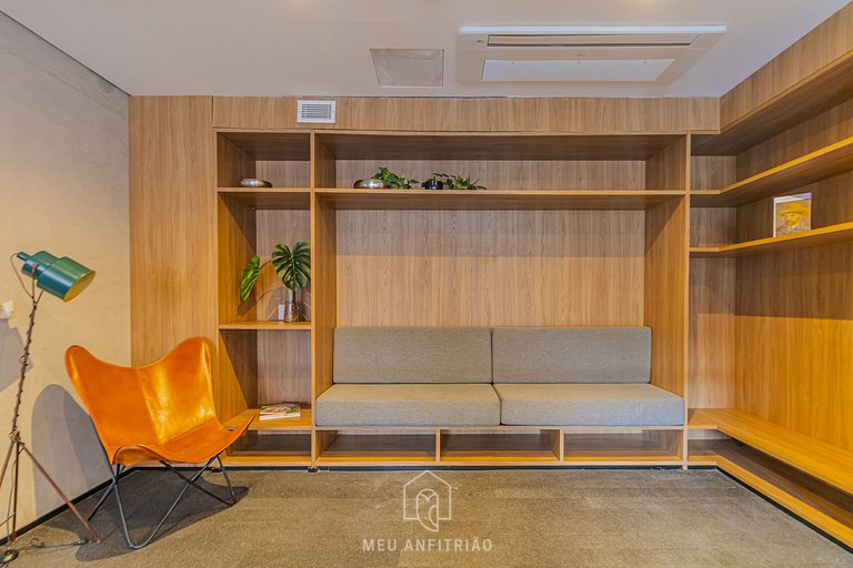 Studio for 2, balcony, leisure 200m from subway