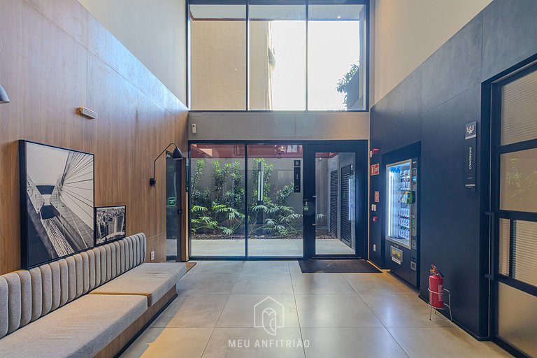 Studio for 2, balcony, leisure 200m from subway