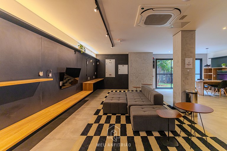 Studio for 2, balcony, leisure 200m from subway