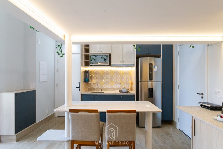 Loft moderno c/ varanda e lazer próx. metrô