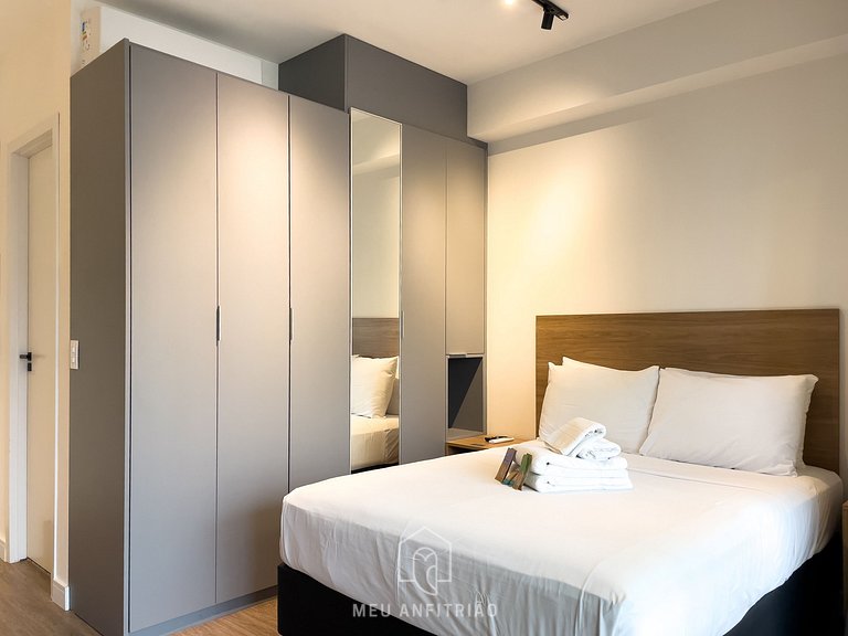 Balcony & complete leisure 1km from Allianz Parque