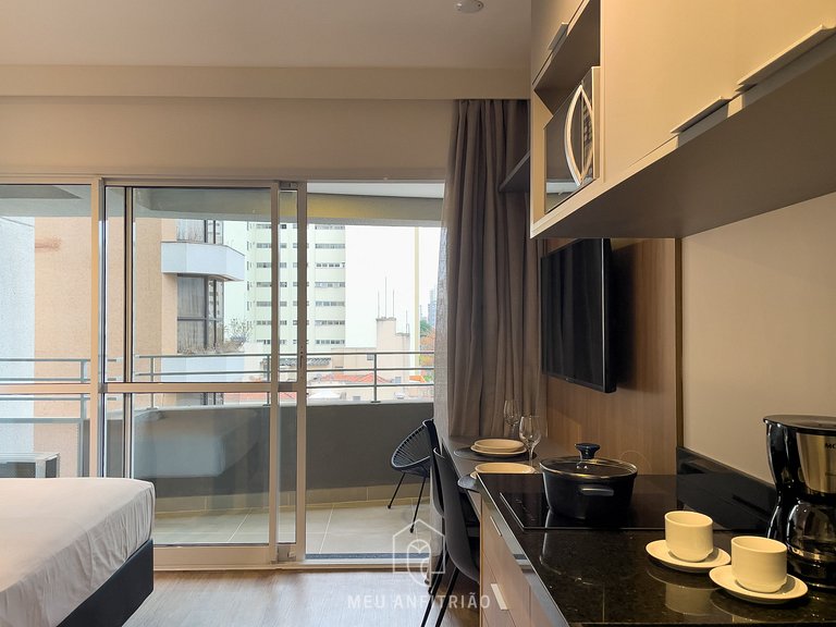 Balcony & complete leisure 1km from Allianz Parque