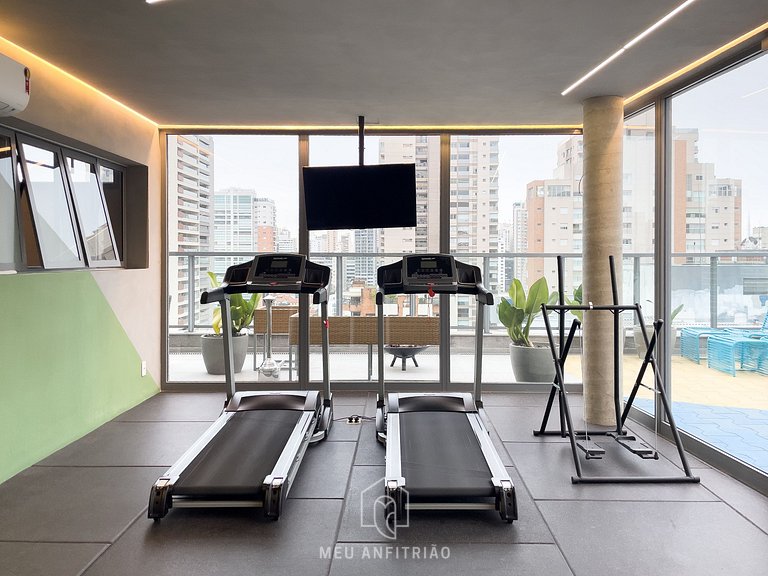 Balcony & complete leisure 1km from Allianz Parque