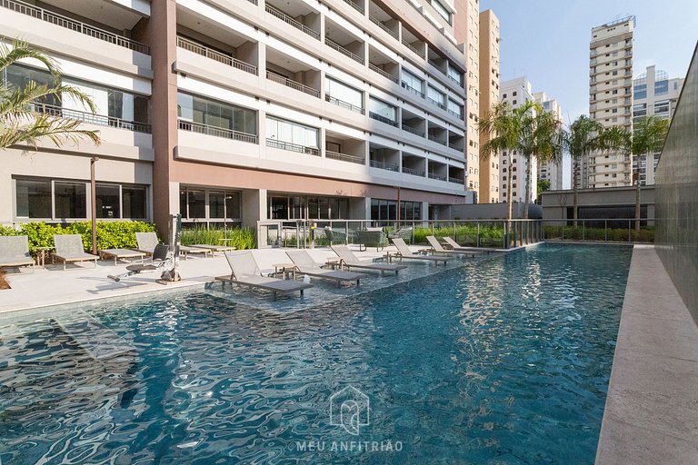 Studio p/2, piscina, academia a 500m do metrô