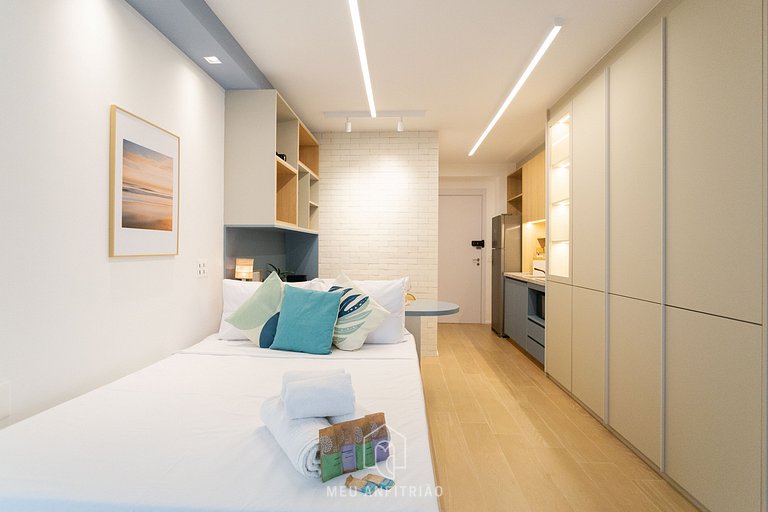 Studio p/2, piscina, academia a 500m do metrô