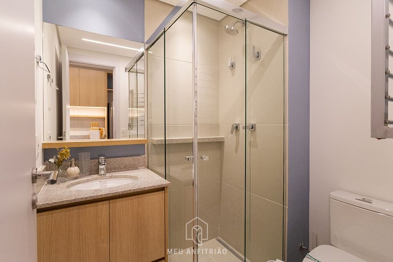 Studio p/2, piscina, academia a 500m do metrô