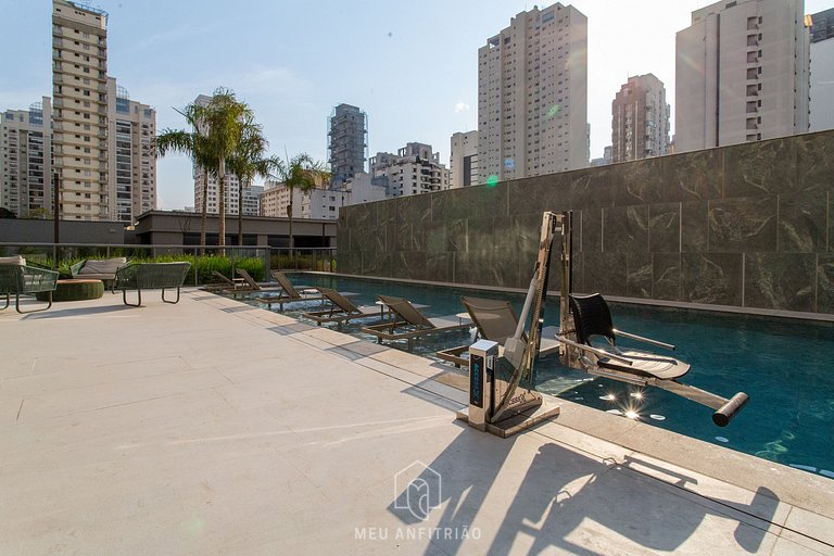 Studio p/2, piscina, academia a 500m do metrô