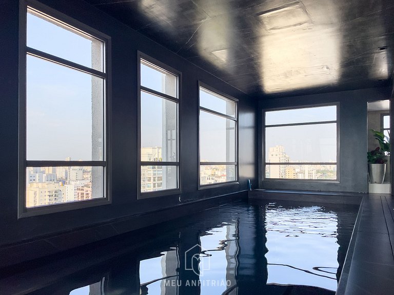 Studio p/2, piscina, academia a 500m do metrô