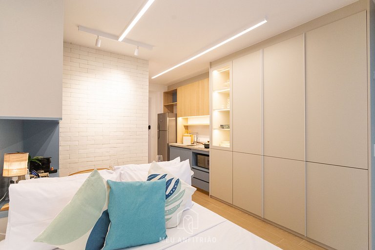 Studio p/2, piscina, academia a 500m do metrô