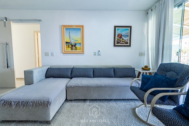 Apartamento 3 Habitaciones con Parrilla en Guarujá