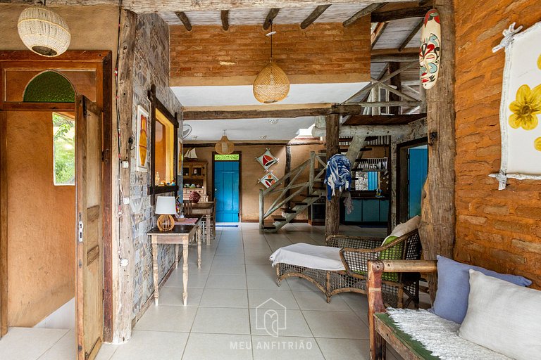 Barbecue and garage 500m from Perequê Beach