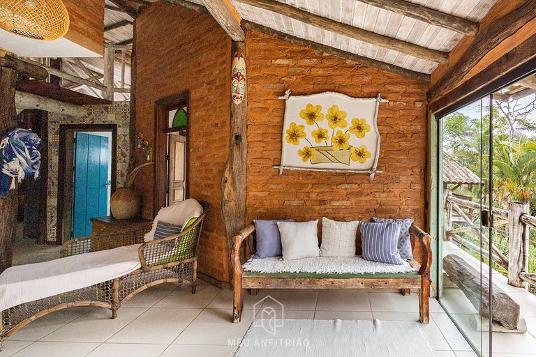 Barbecue and garage 500m from Perequê Beach