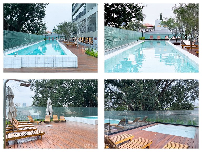 Studio with balcony, pool and gym in Brooklin