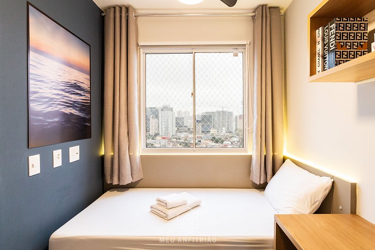 Apt for 3, leisure next to Barra Funda station