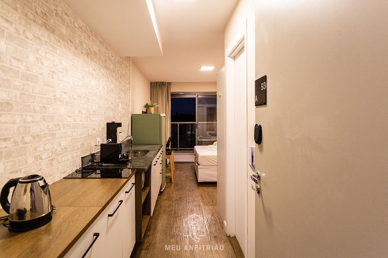 Studio for 2, balcony & leisure, 400m from subway