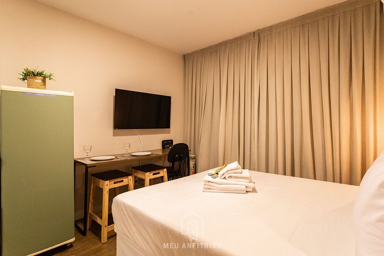 Studio for 2, balcony & leisure, 400m from subway