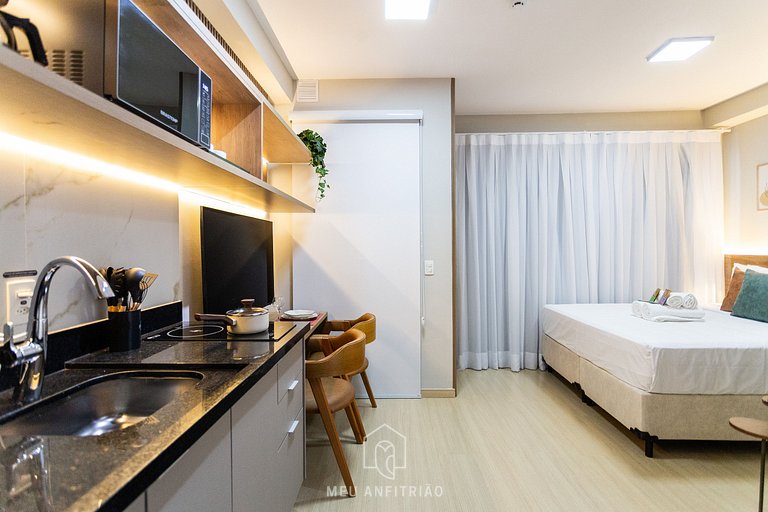 Studio p/ 2 em prédio novo e recém-inaugurado