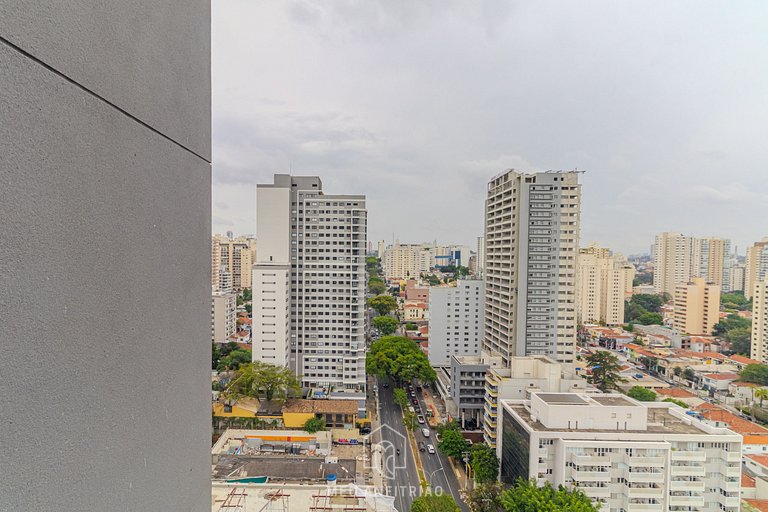 Studio w/ balcony & leisure, near Allianz Parque