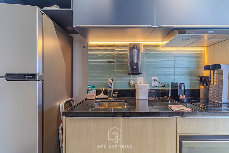 Studio w/ balcony & leisure, near Allianz Parque