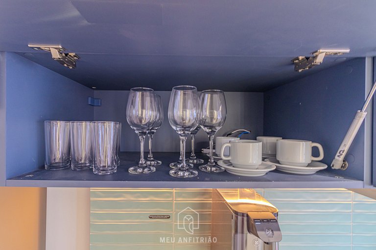 Studio w/ balcony & leisure, near Allianz Parque