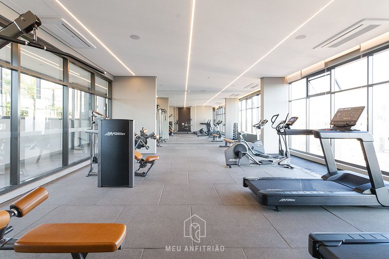 Studio w/ balcony & leisure, near Allianz Parque