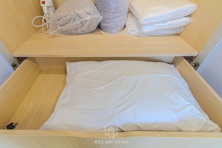 Studio w/ balcony & leisure, near Allianz Parque