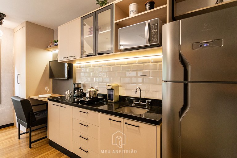 Studio p/2, cama queen, próximo à Av. Paulista