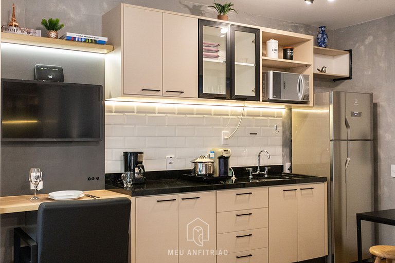 Studio p/2, cama queen, próximo à Av. Paulista