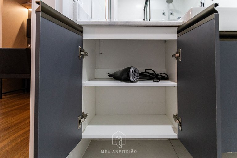 Studio for 2, queen bed, close to Paulista Avenue