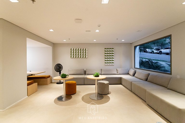 Studio p/2, cama queen, próximo à Av. Paulista