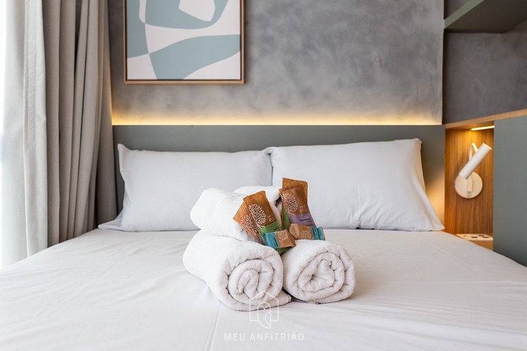 Studio for 4 people, leisure, near Allianz Parque