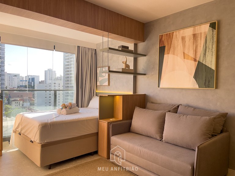 Studio p/4 pessoas, lazer, perto do Allianz Parque