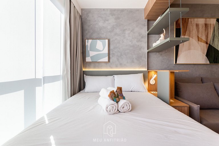 Studio for 4 people, leisure, near Allianz Parque