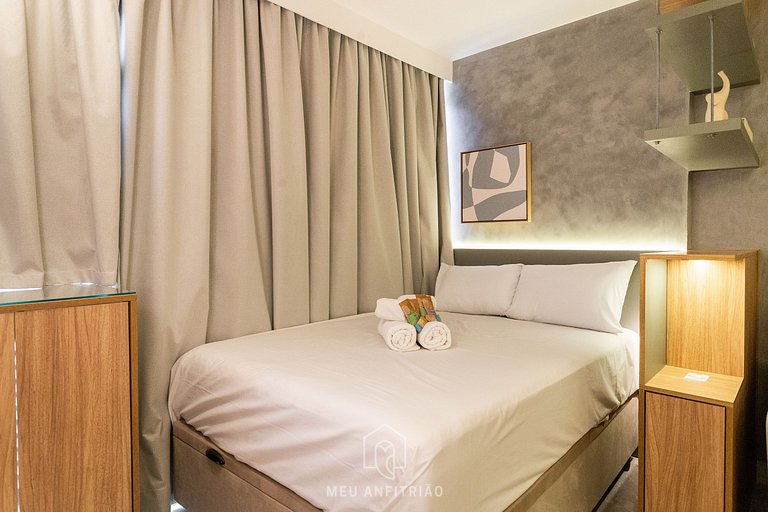 Studio for 4 people, leisure, near Allianz Parque