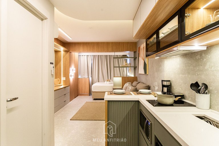 Studio for 4 people, leisure, near Allianz Parque