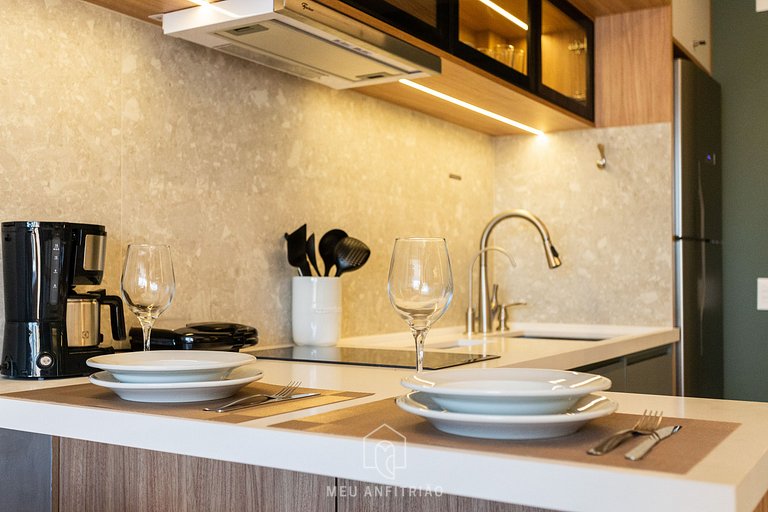 Studio for 4 people, leisure, near Allianz Parque