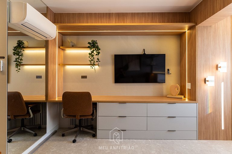 Studio for 4 people, leisure, near Allianz Parque