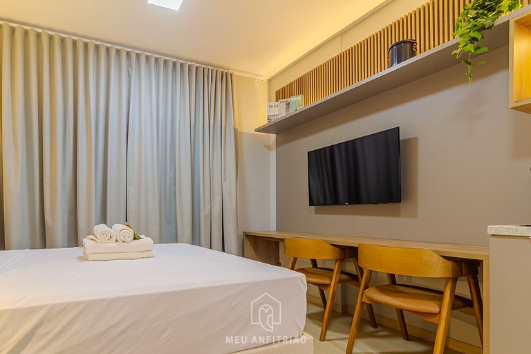 New studio, balcony, leisure, 100m from subway