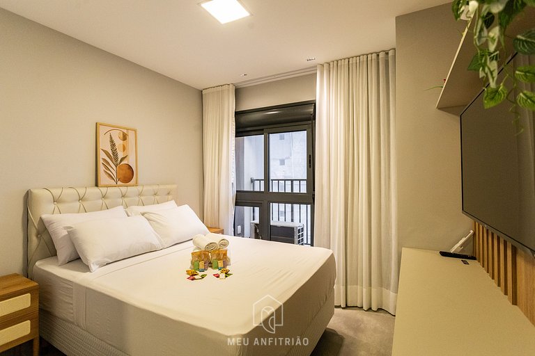 40m², 4 pessoas e lazer a 300m do Allianz Parque