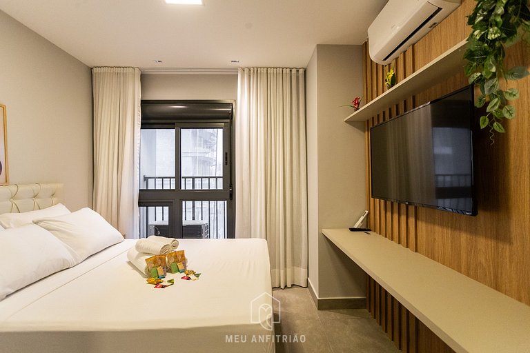 40m², 4 pessoas e lazer a 300m do Allianz Parque