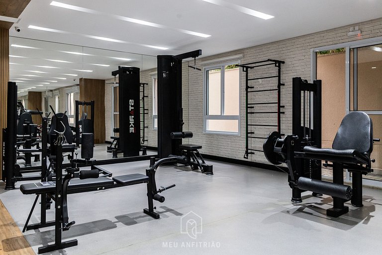 Studio for 4 people, gym 700m from Paulista Av.