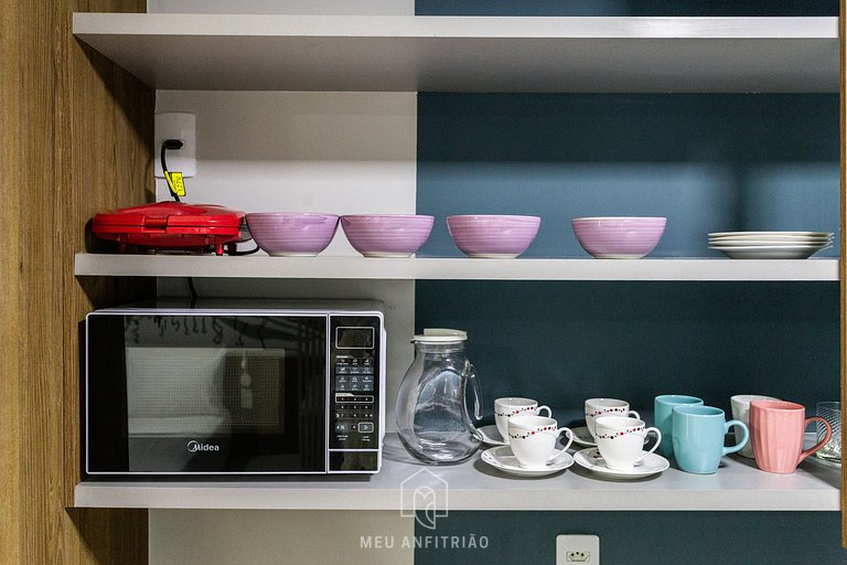 Studio p/4, academia a 700m da Avenida Paulista