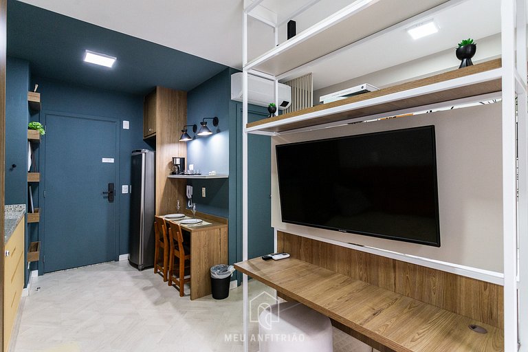 Studio p/4, academia a 700m da Avenida Paulista