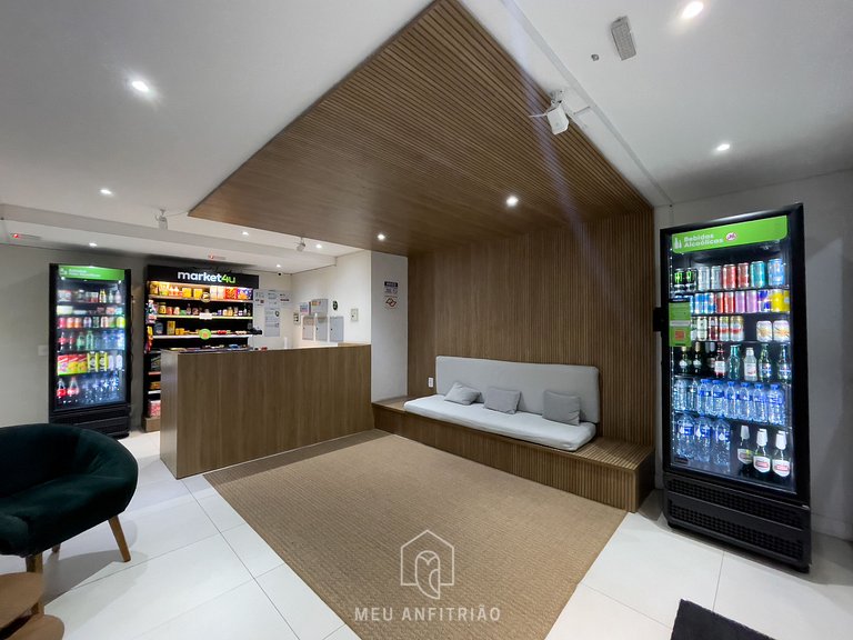 Studio for 4 people, gym 700m from Paulista Av.