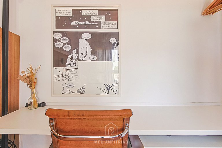 Modern studio for 2, near Allianz Parque.